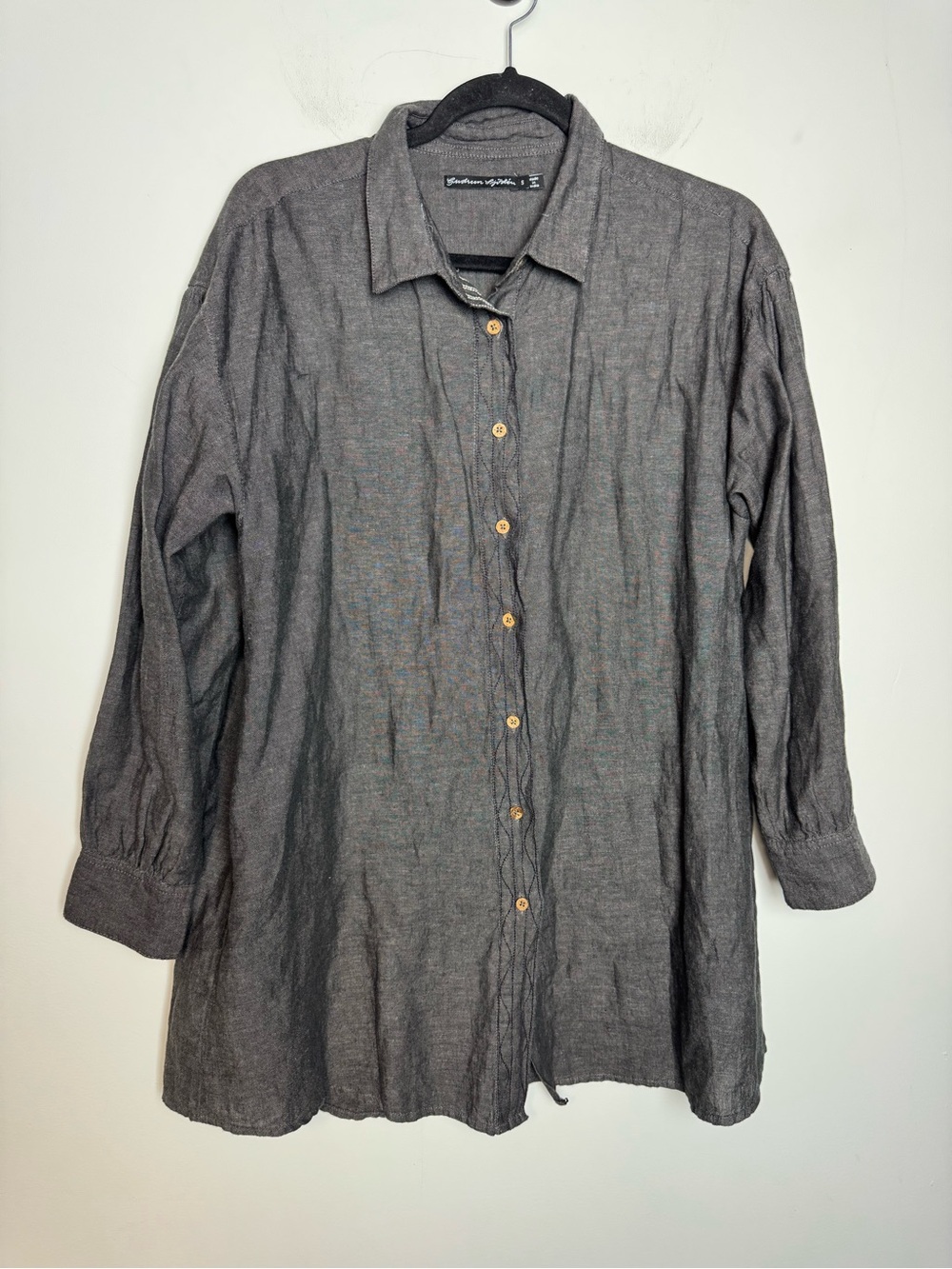 Gudrun Sjoden Linen Cotton Woven Tunic S